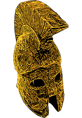 Trojan Press Gold Helmet